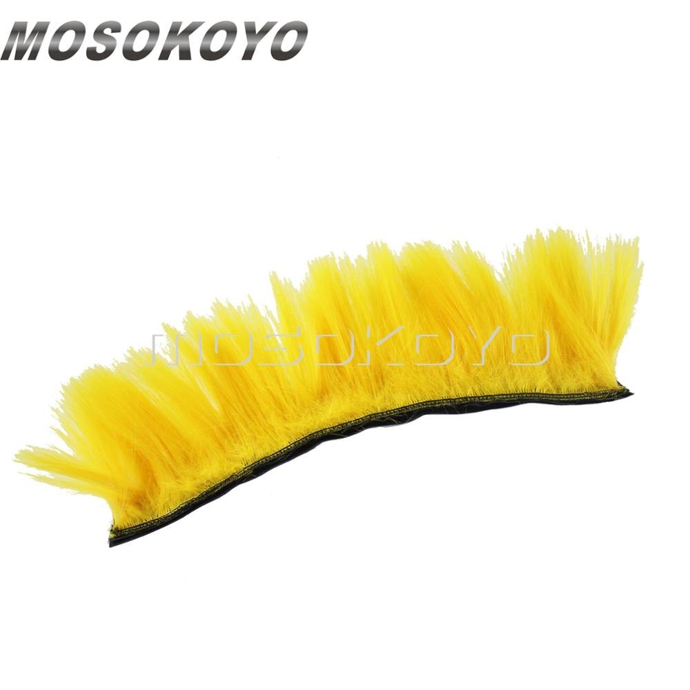 Motorcycle Punk Biker Helmet Mohawk Attached Long Hair Feather Casco Mohawks Sticker Outdoor: yellow