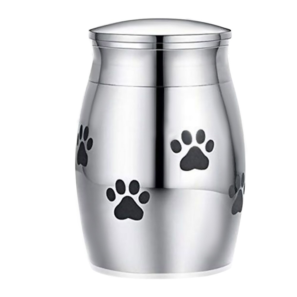 Urna para mascotas, perro, gato, pájaros, ratón, incineración, cenizas, urna de acero inoxidable, minicasket de recuerdo para mascotas, columpio, recuerdos para mascotas: Silver