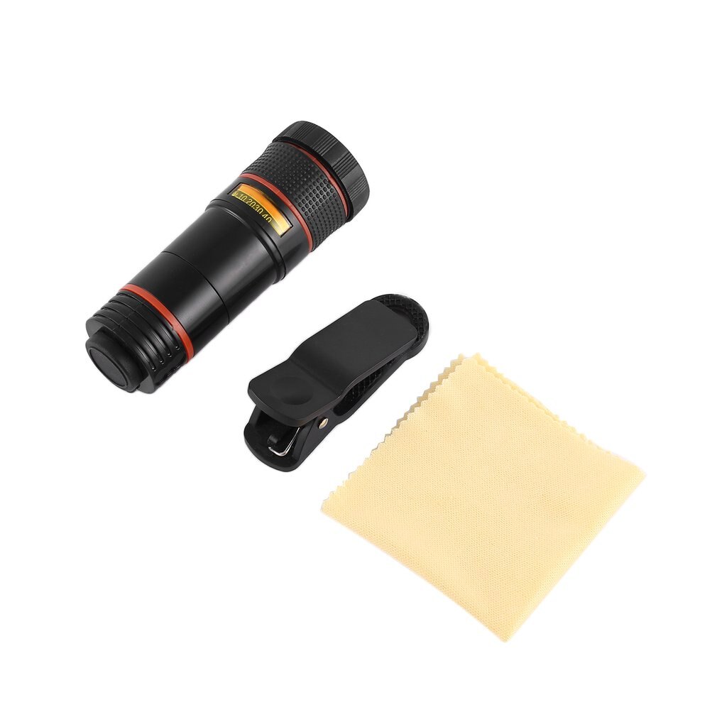 Universele 12X Mobiele Telefoon Telescoop Hd Externe Telelens Vervanging Tele Lens Optische Zoom Mobiele Telefoon Camera Lens Kit