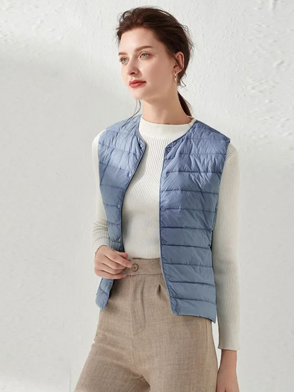 NewBang vrouwen Warme Vesten Ultra Licht Bodywarmer Vrouwen Matt Stof Vest Draagbare Warme Mouwloze Winter Liner: XL / Sky Blue