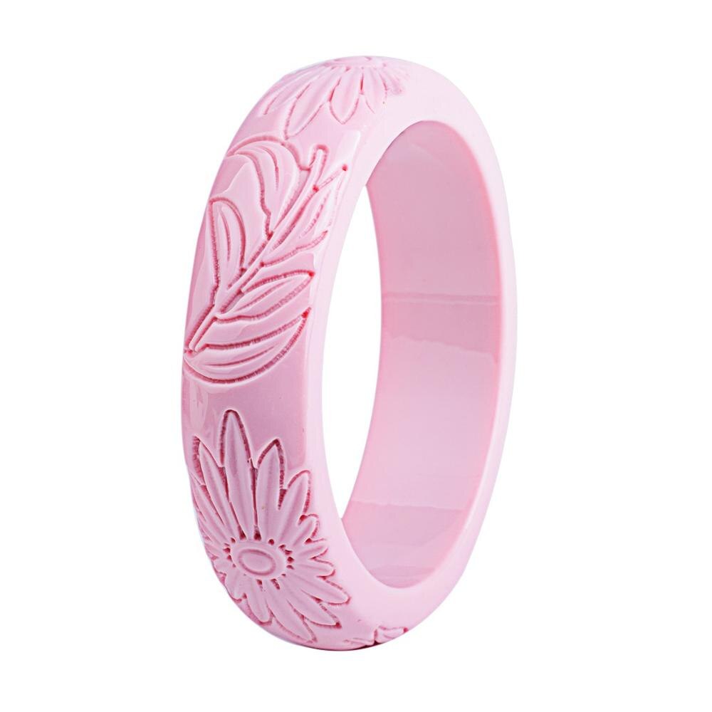 GuanLong 2018 Nova Coleção Resina Esculpido Sun Flower Pulseiras & Bangles para Dropshipping Por Atacado: Rose