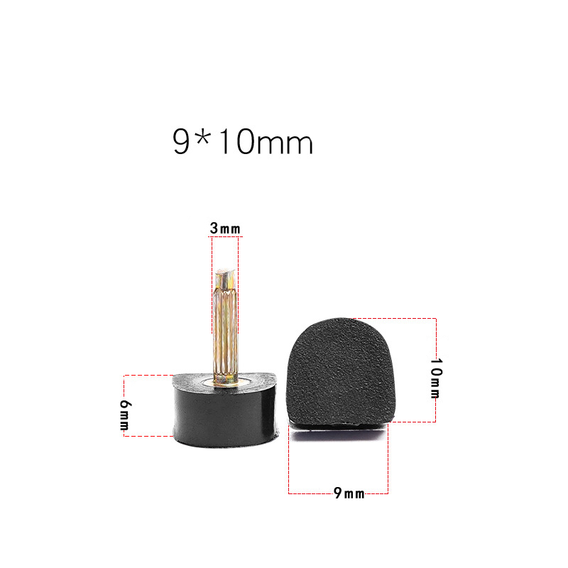 Puntas de reparación de zapatos de tacón alto para mujer, Punta silenciosa, reemplazo de zapatos de tacón de aguja resistentes al desgaste, 1 par: black 9-10mm