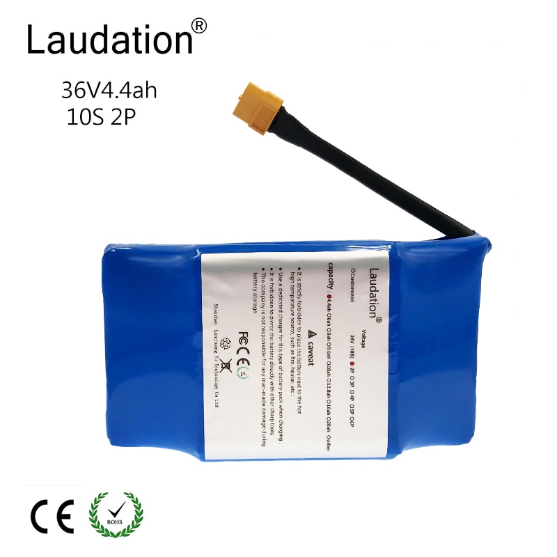 Laudation 36V 4.4ah lithium batterij universele elektrische scooter balans batterij zelfbalancerende voor 10S 2P met lader