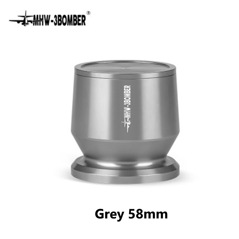 Aluminum 58mm Espresso Powder Picker Receiver For EK43 Grinder Brewing Bowl Cup Coffee Tamper Dosing Ring For Barista Tools: Grey