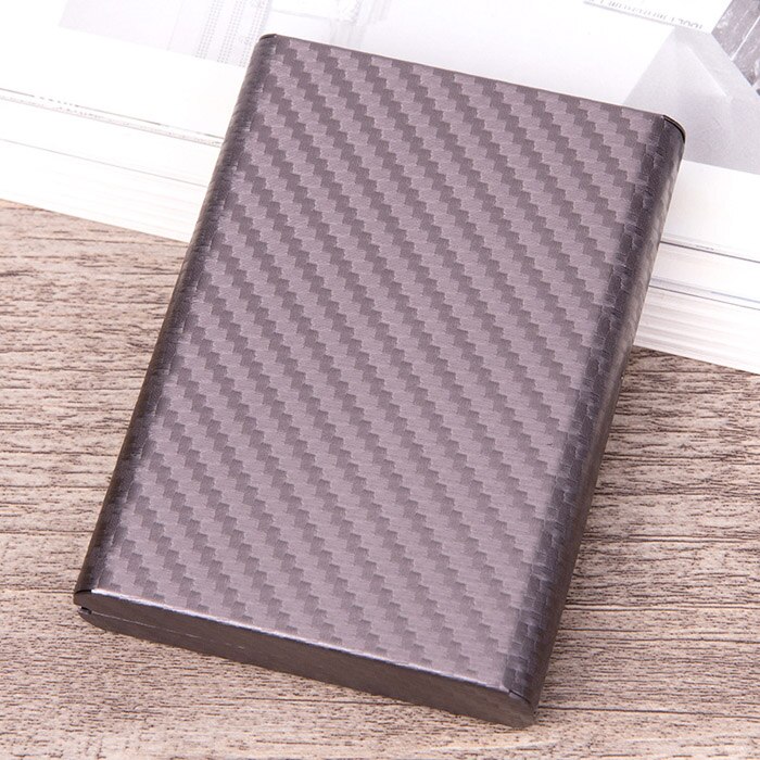 Card Holder Super Light Carbon Fiber Name ID Credit Card Holder Business Card Case Organizer For Men: Style A-Gray