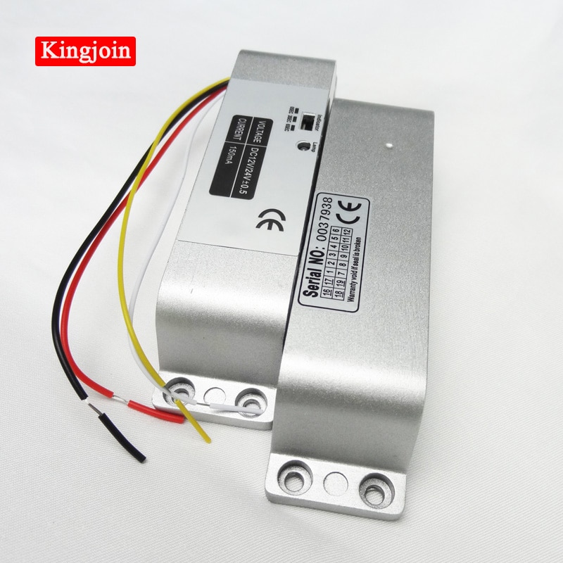 4 wire Wooden door Electric Bolt Door Lock DC 12V Magnetic Induction/Surface Mount Shear Lock 2,000lbs holding force