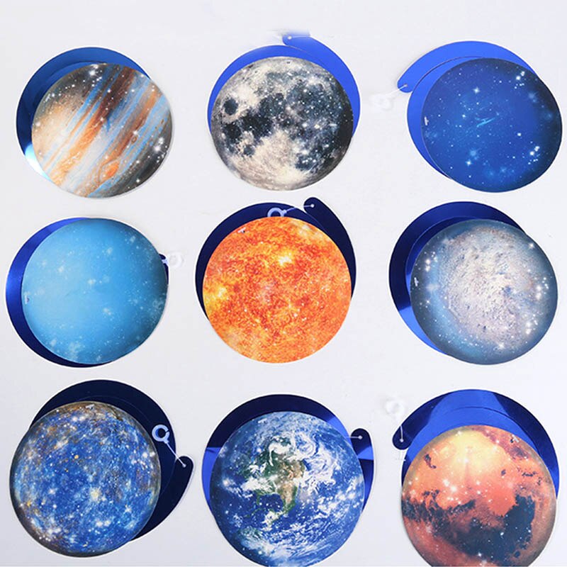 Solar system hanging Ornament Happy Birthday Banner Solar System Party Decor kids Space Themed Birthday Party Favor Supplies