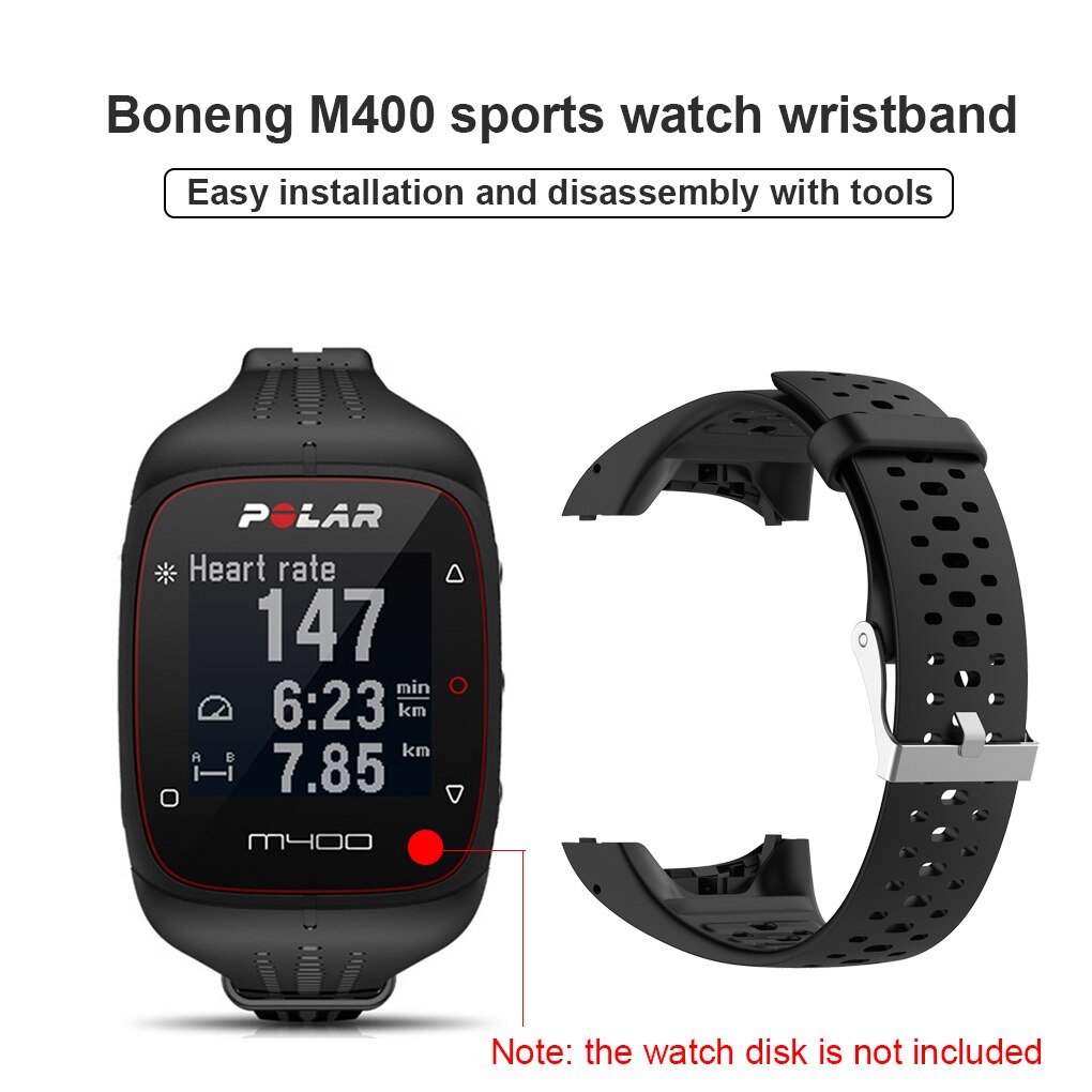 Bracelet en Silicone respirant pour M400 M430 montre intelligente Bracelet de montre Bracelet de remplacement pour Polar M400 M430 GPS