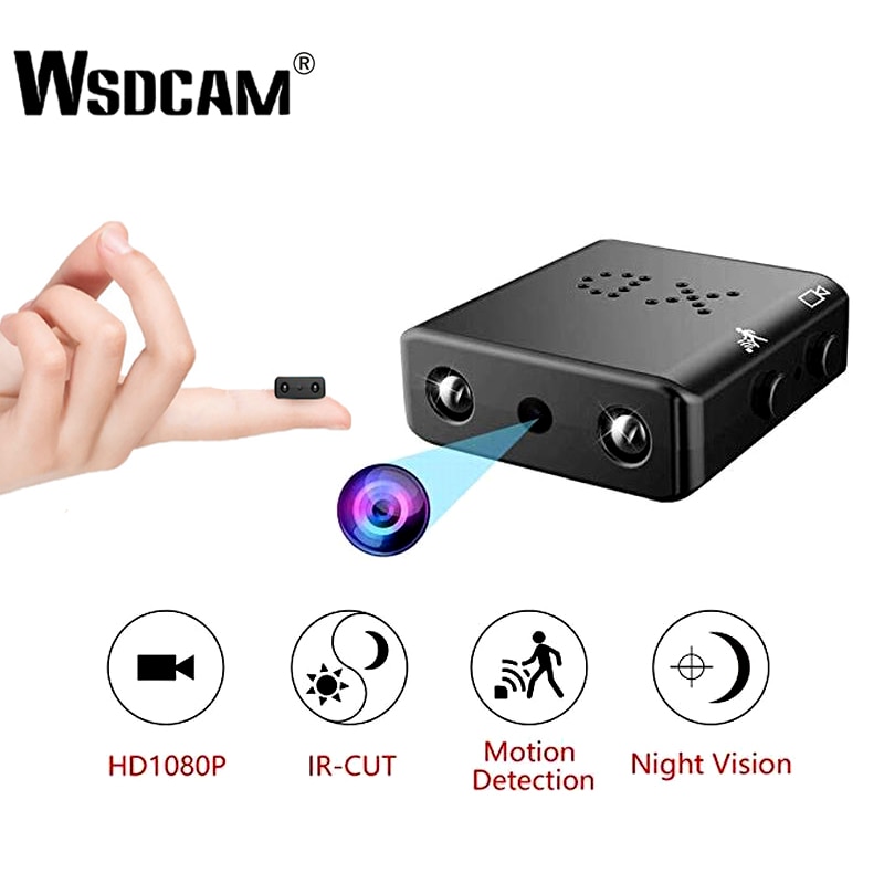 Wsdcam — Mini caméra de sécurité XD IR-CUT, 1080 HD, caméscope miniature avec détecteur mouvement et vision nocturne, vidéo numérique