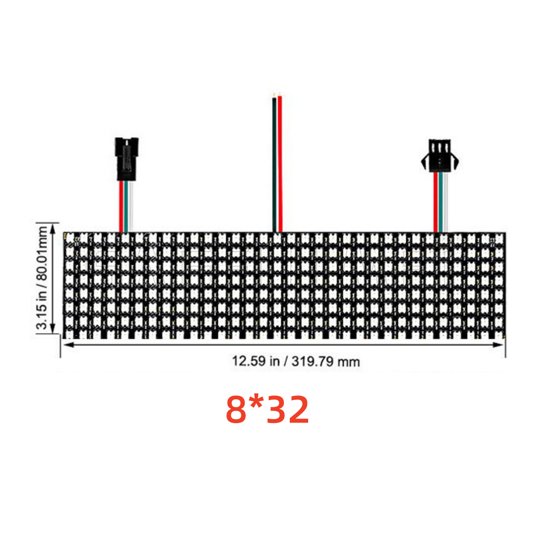 Ws2812b rgb led digital fleksibel individuelt adresserbar led panellysstripe  ws2812 8 x 8 16 x 16 8 x 32 modulmatriseskjerm  dc5v: Rød