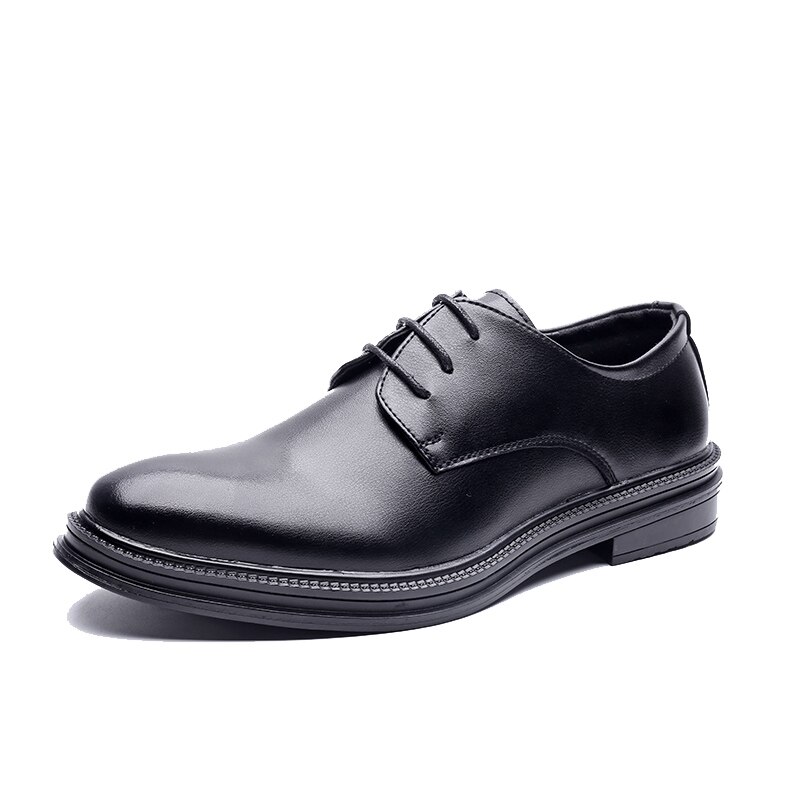 DESAI pointue hommes chaussures décontractées affaires Simple et confortable en cuir véritable chaussures homme fête robe chaussures: Black / 8