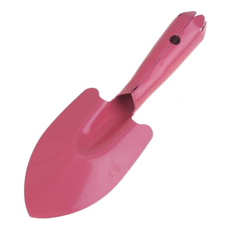 Mini pelle râteau jardin plante outil Sharp intégré fer petite pelle jardin pelle matériel jardinage outils (rose)