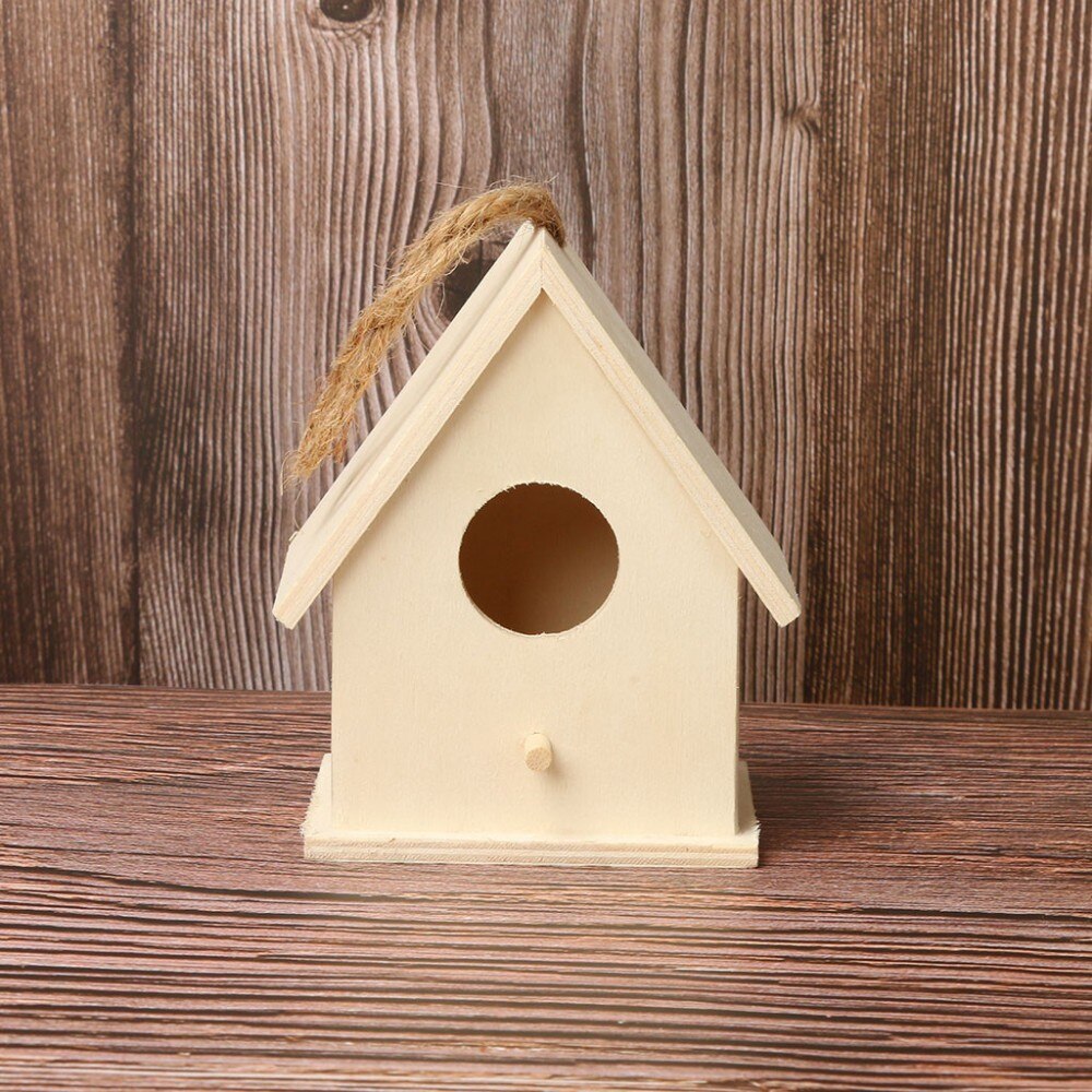 Wooden Bird House Nest Wall-Mounted Wooden Outdoor Bird Nest Birdhouse Wooden Box Pet Supplies Accessories