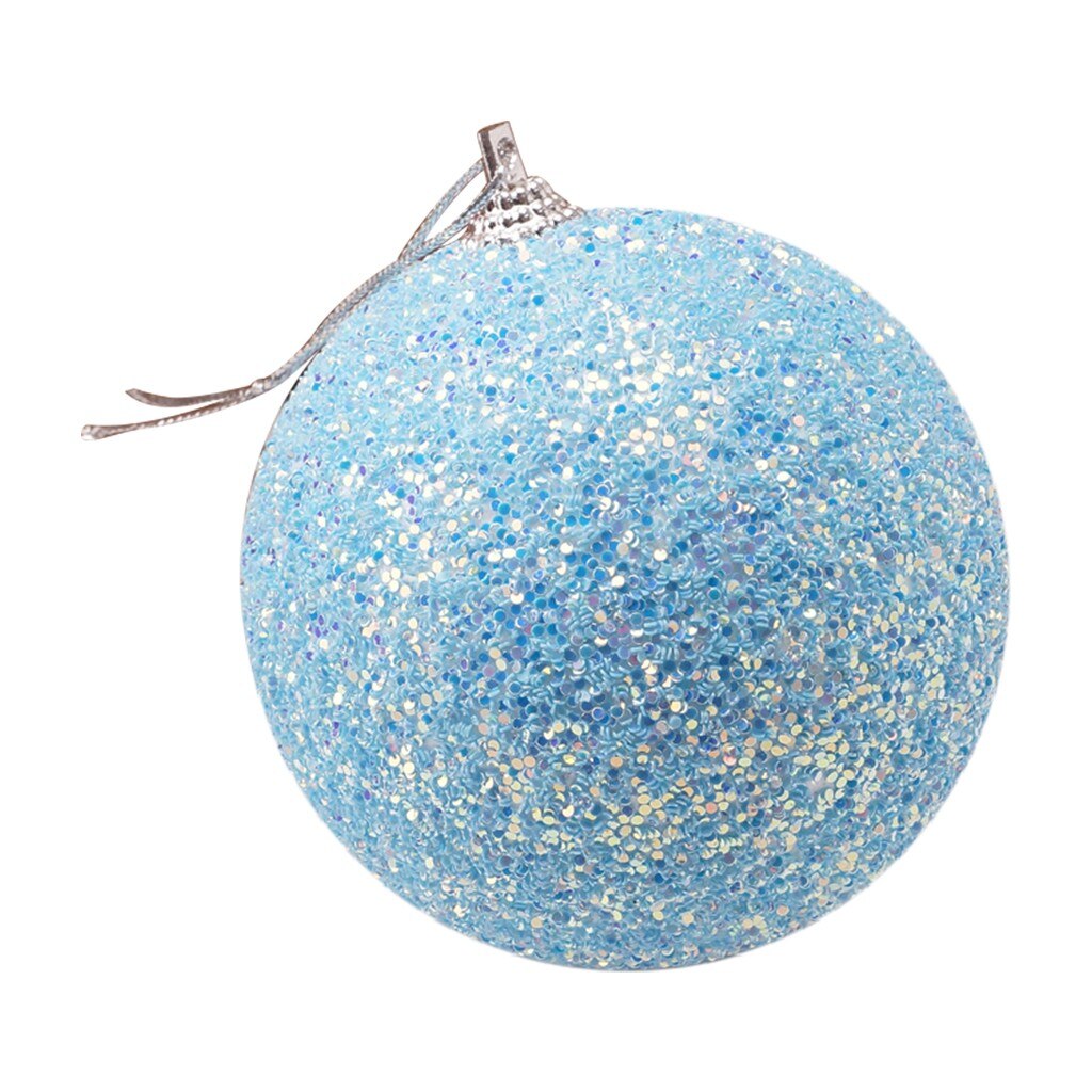 La palla di natale rotonda brilla con decorazioni natalizie per le palle di decorazioni per alberi di natale per feste di famiglia di natale: BU