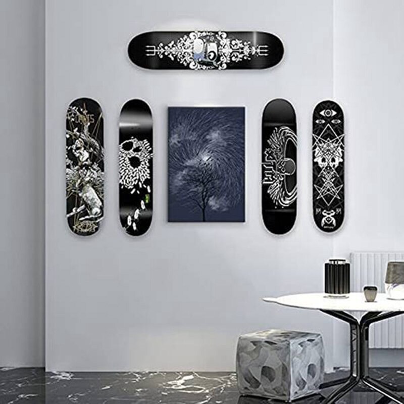 6 -pack skateboard flytande däck display väggfäste rack hållare hängare passar hem förvaring display