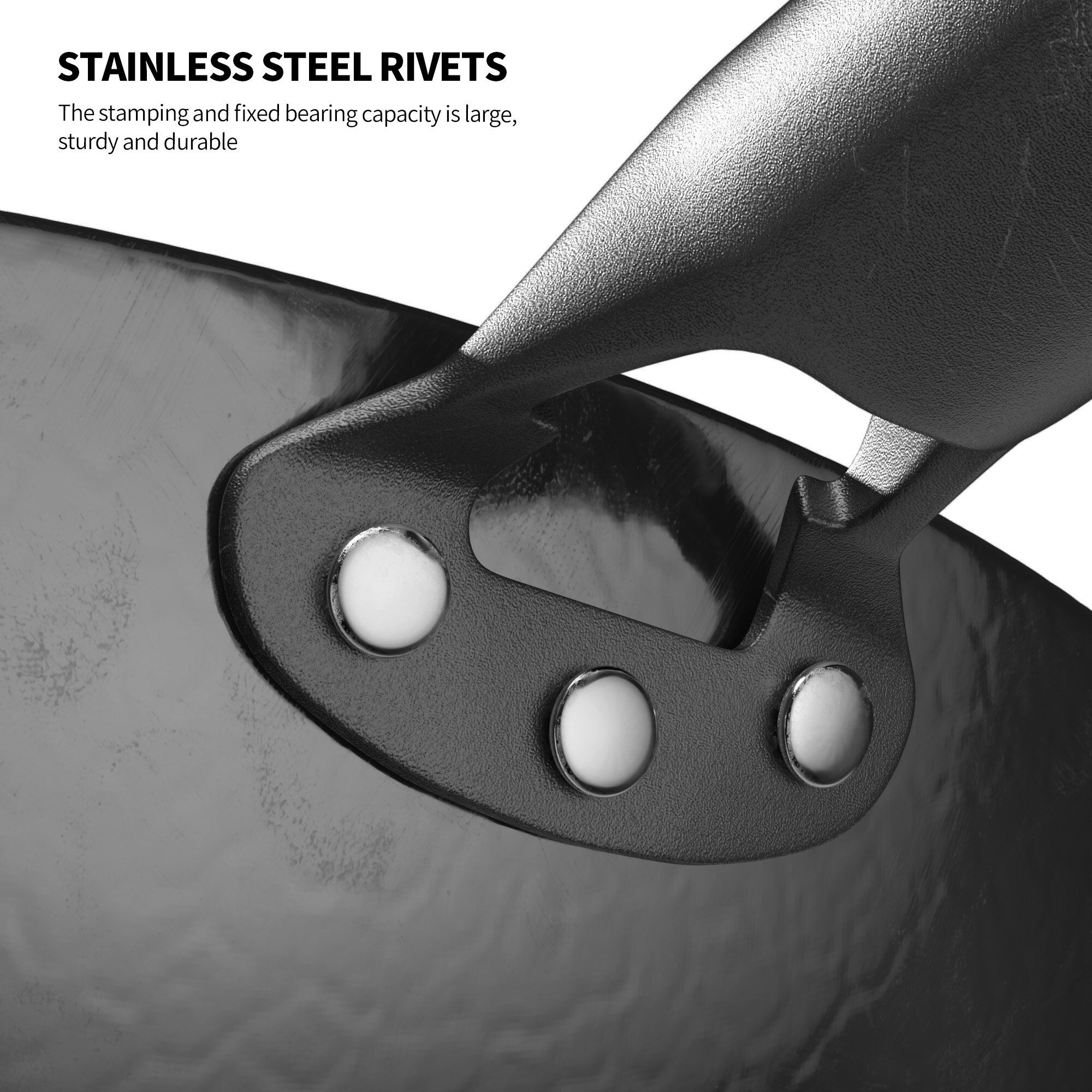 Iron Wok Traditional Hand Hammered Carbon Steel Wok ,Wok Frying Pan For Induction And Gas Stoves