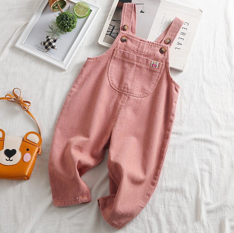 Kinderen Overalls Herfst Baby Jongens En Meisjes Overalls Peuter Infant Koreaanse Stijl Kids Overalls Juspsuit Broek: Roze / 4T