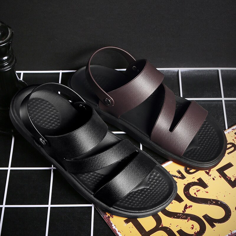 Herre romerske sandaler gladiator til læder casual størrelse 45 strand håndlavede komfortable hjemmesko herre massage letvægts åndbar