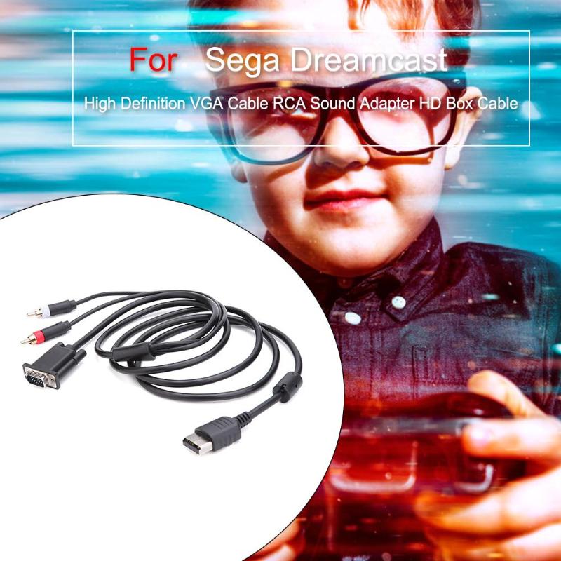 Cable VGA de alta definición, adaptador de sonido RCA, Cable de caja HD para Sega Dreamcast, accesorios de juego, piezas periféricas