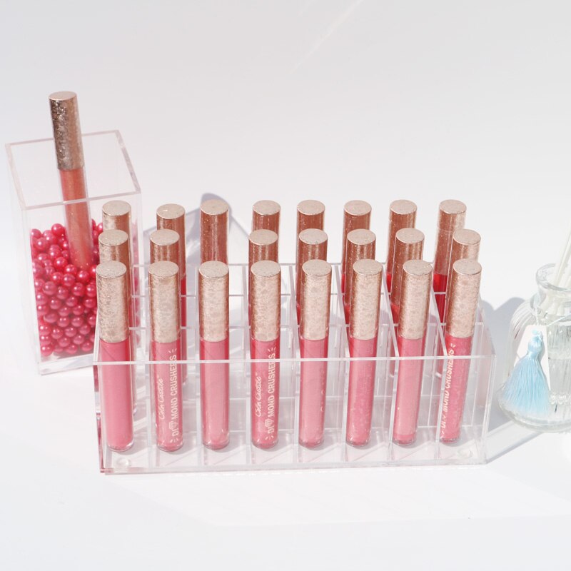 Acryl make-up organizer, lippenstifthouder, lipgloss opbergdoos, lippenstift opbergdoos 24 transparant