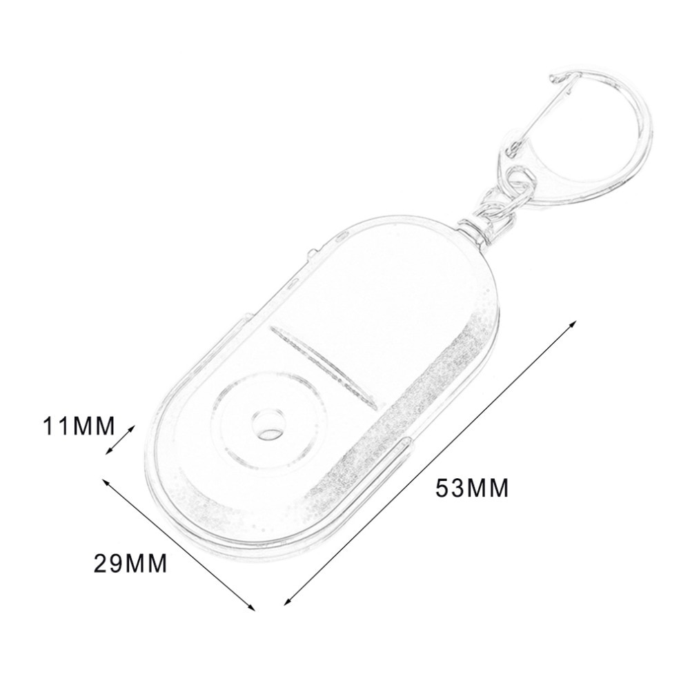 Draagbare Size Oude Mensen Anti-Verloren Alarm Key Finder Draadloze Nuttig Whistle Sound Led Licht Locator Finder Sleutelhanger