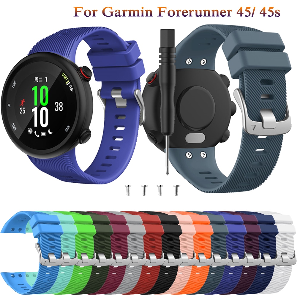 Silikon dla Garmin Forerunner 45 S moda zespoły sport bransoletka zamienna watchband dla Garmin Forerunner 45 smart watchstrap