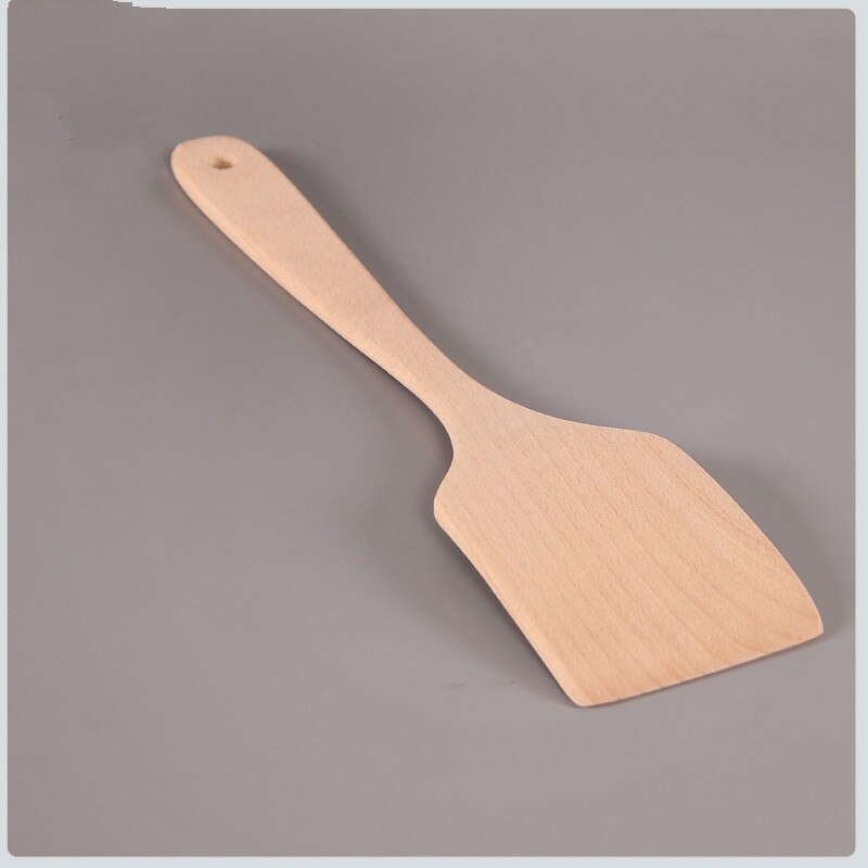 Pala de Cocina de madera antiadherente de 33cm pala de cocina de madera de haya sin pintura