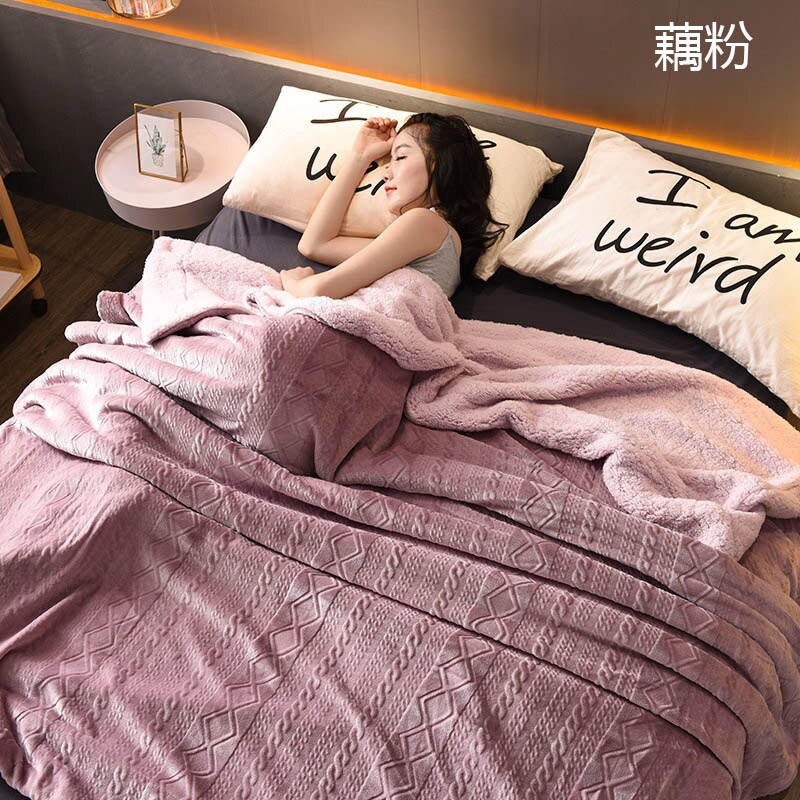 Flanellen Deken Effen Winter Worp Deken Sofa/Bed/Vliegtuig Reizen Dikke Deken Kleur Sprei Super Warme Zachte: 4