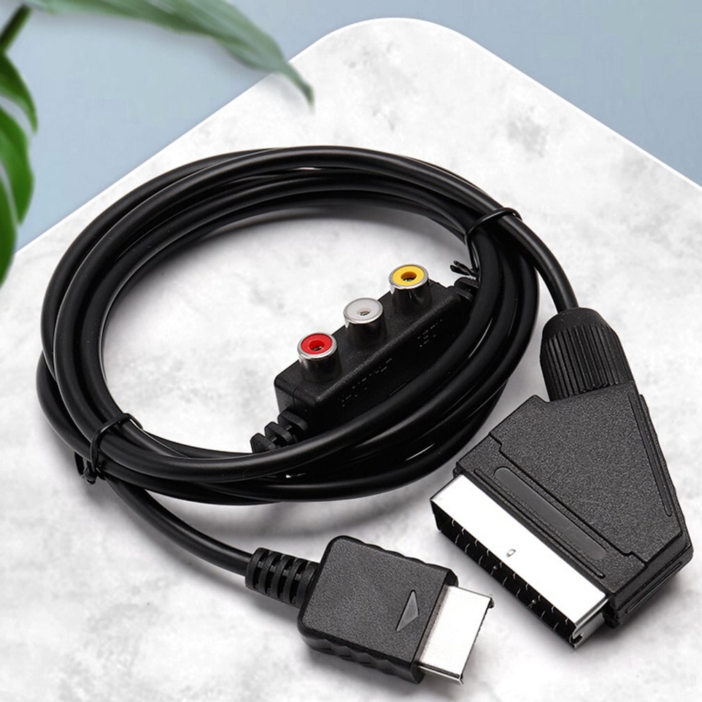 1.8M Rgb Scart Kabel Voor Sony Playstation PS1 PS2 PS3 Tv Av Lead Vervanging Verbinding Game Cord Draad Voor pal/Ntsc Consoles