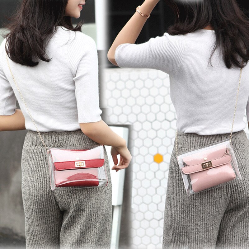 Vrouwen Schoudertassen PU Handtas Party Pakket Transparante Tas Messenger Crossbody Tas/DOOR