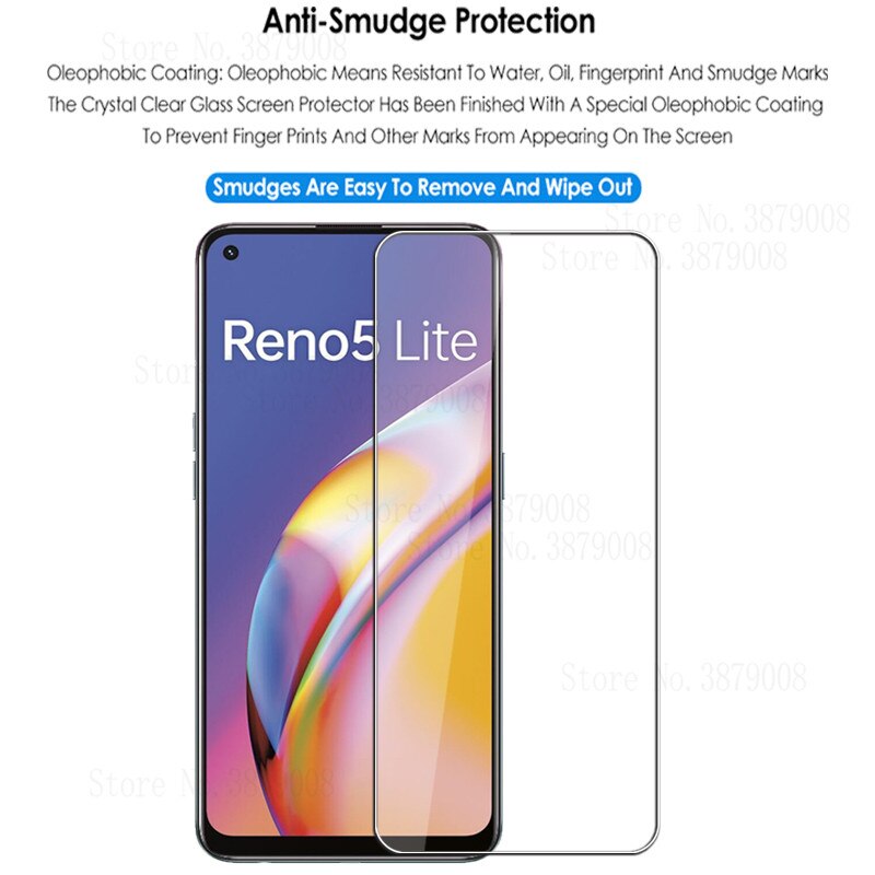 2in1 Camera Glas Voor Oppo Reno 5 Lite Gevallen Gehard Glas Op Reno5 Lite Reno 5 5 Lite Licht Safty protcetor Glas Cover Films