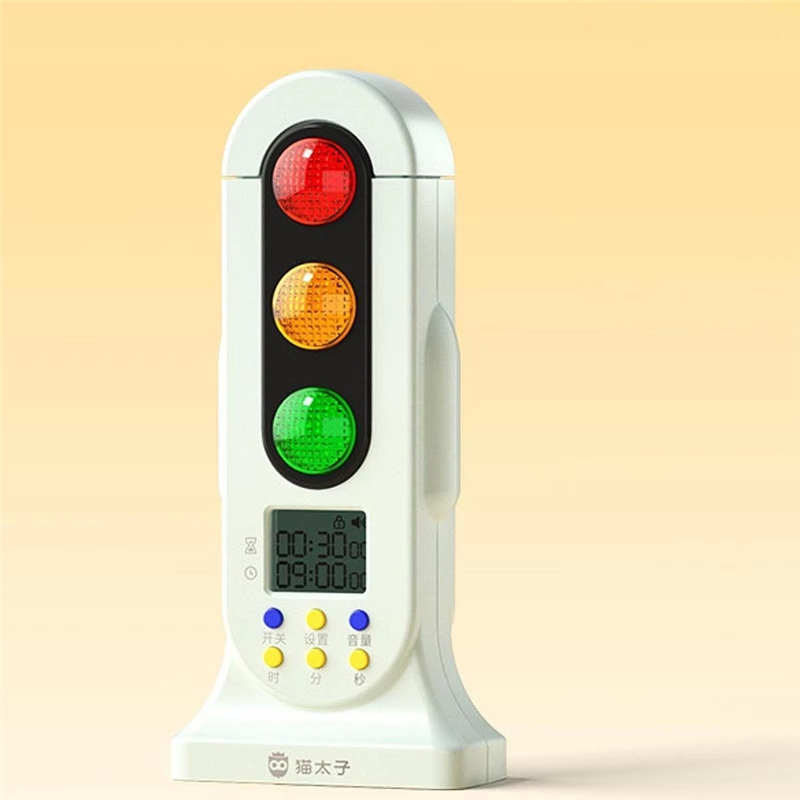 SUNRI-Traffic Light Timer Kids Educational Study Timer Double Modes Management Tool Count Down Timer For Classroom School White