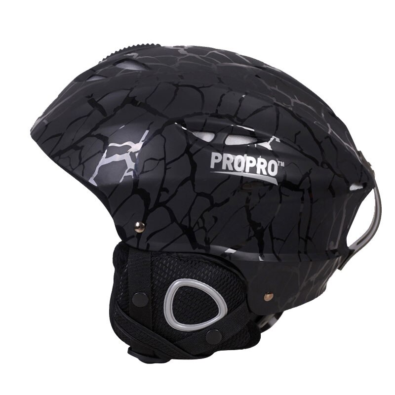 PROPRO Mannen Vrouwen Snowboarden Helm ABS Slagvastheid Winddicht Warm Houden Schaatsen Cap Ademend Sport Skiën Helm: Black / S