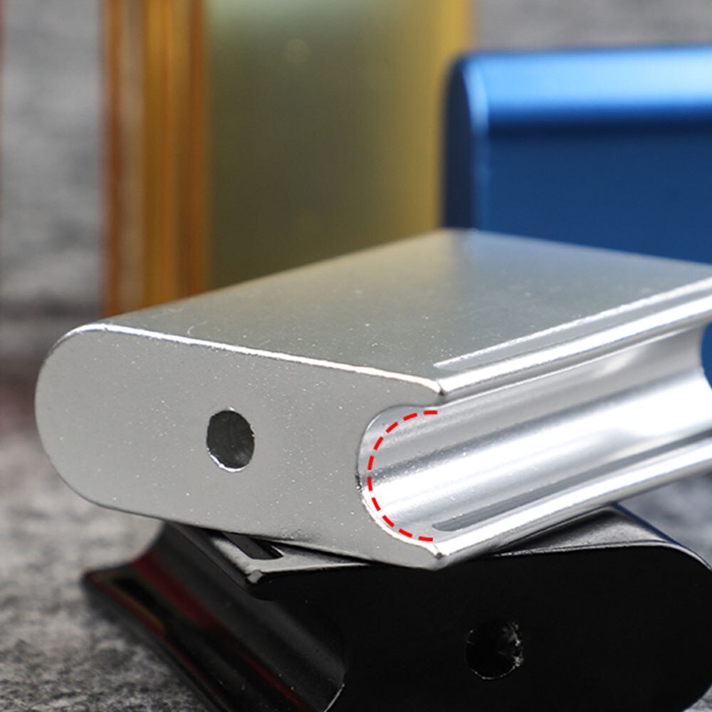 Ponceuse à bords coniques en aluminium, outil de brunissage du cuir, polissage multifonctionnel, projets d&#39;artisanat du cuir à bords propres
