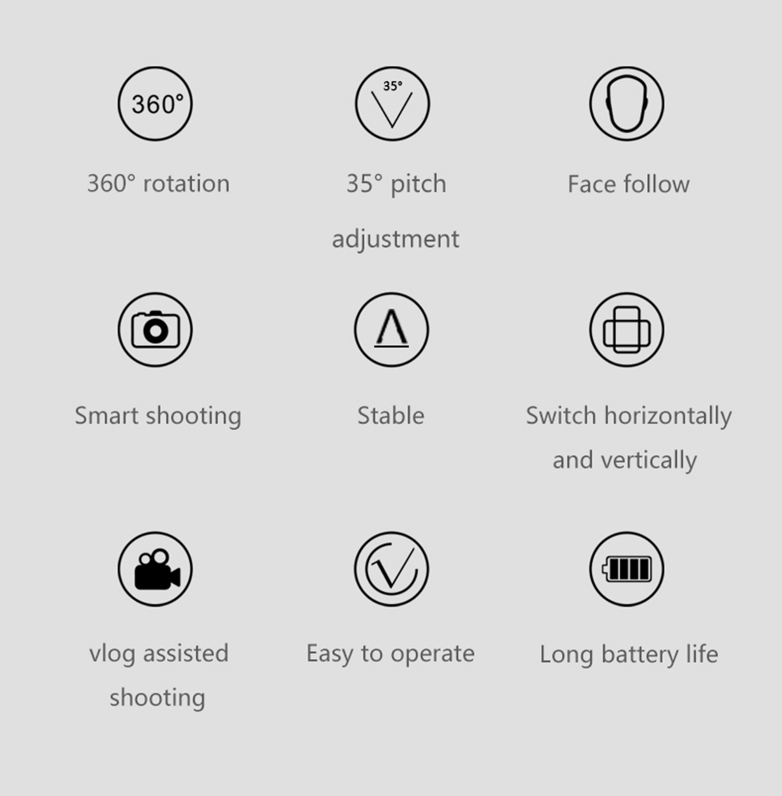 360 Degree Intelligent Tracking Stabilizer Stand Smartphone Stabilizer Object Tracking Face &object Recognition Smart Stabilizer