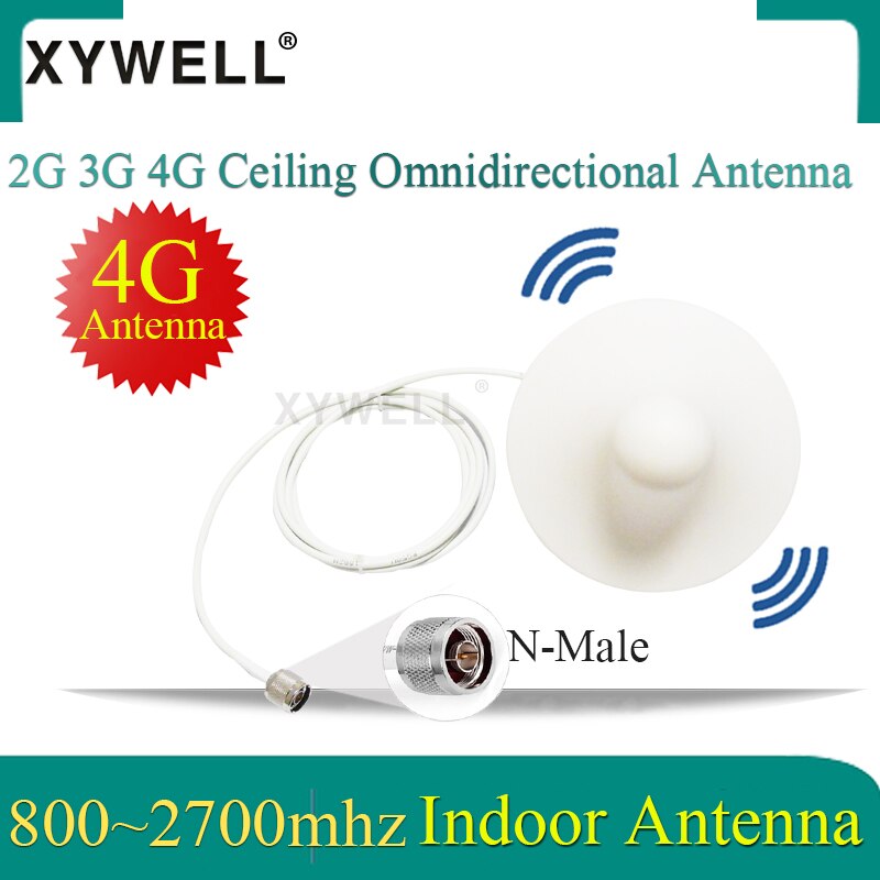 2G 3G 4G LTE Omni Indoor Antenna Celling internal Antenna For Cell Phone Signal GSM Booster 3G Repeater with 0.3 / 2M Cable