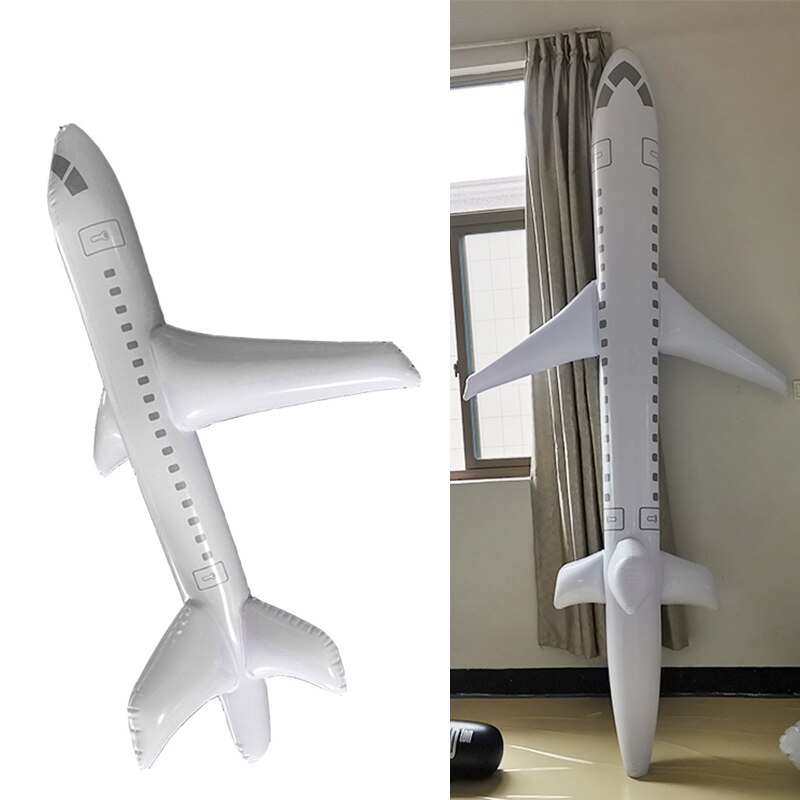 Inflatable airplane model Toys For Kids Outdoor Indoor 1/2/3 M Airplane Inflation Toy White Decorative Plane mini