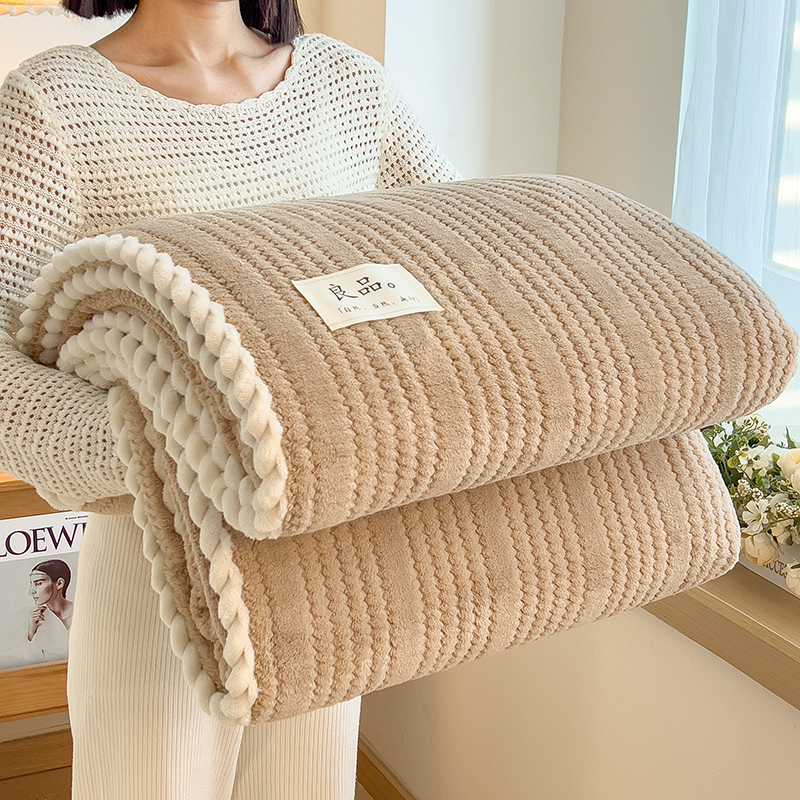 Gooi deken voor bank Winterdeken King Size Home Warm geruit dekbed Sprei Beddengoed Laken: Queen / Blauw
