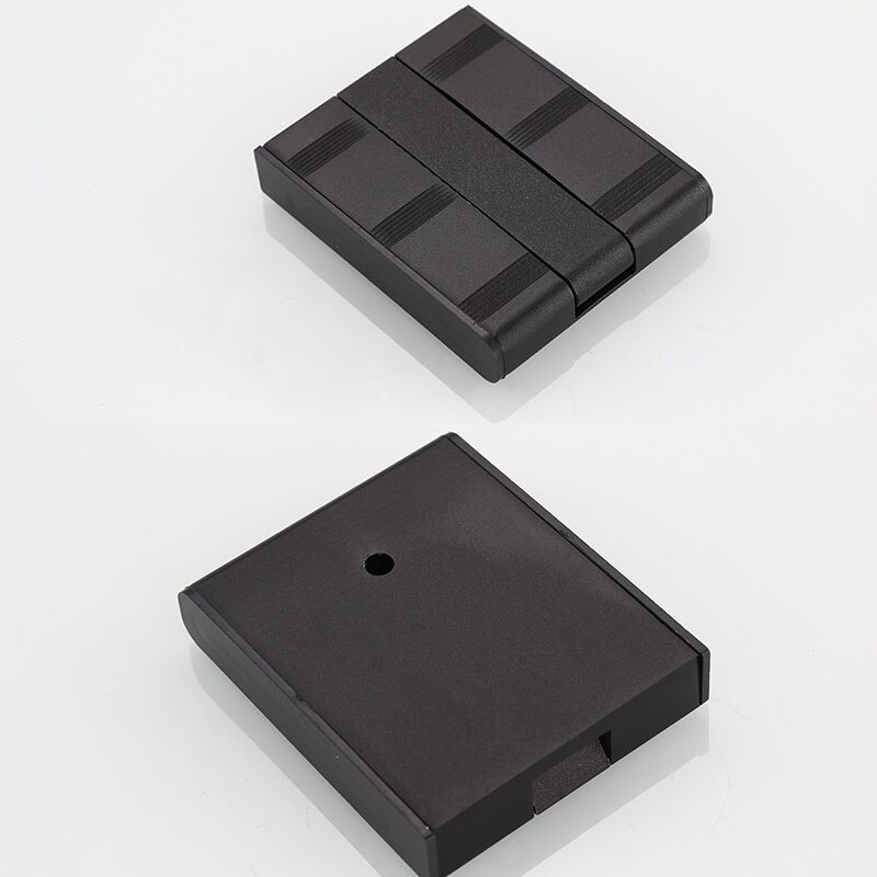 Crochet Invisible en aluminium noir, espace pour vêtements de porche, crochet à rangée cachée, porte pliante, poinçon, accessoires de salle de bains