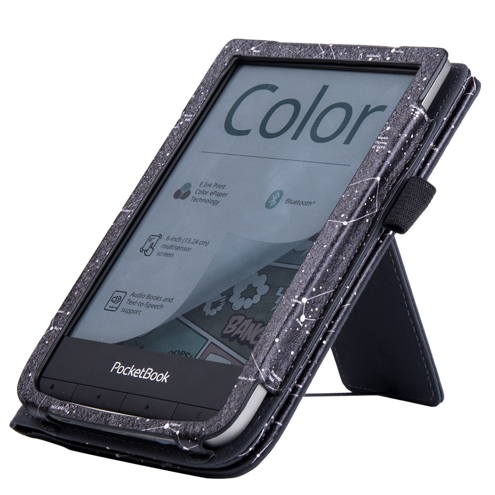 PocketBook – livre de poche tactile HD 3/5/Basic Lux 2/PocketBook Basic 4/Pocketbook, étui de 633 couleurs avec support/repose-main