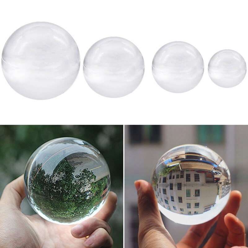Gennemsigtig farve glas krystalkugle helbredende sfære fotografering rekvisitter bold indretning