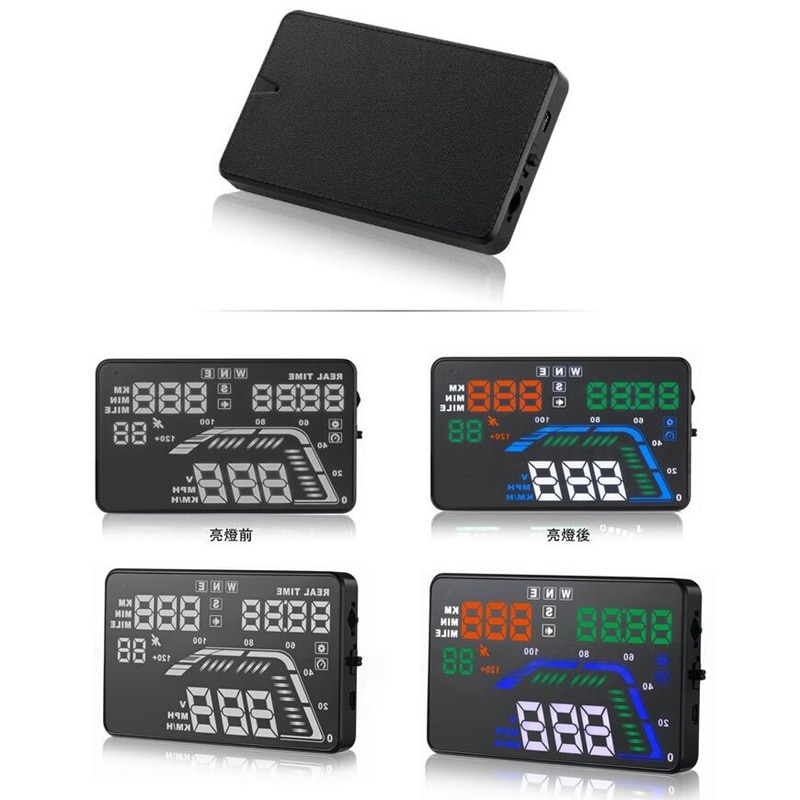 Universal Car HUD Head Up Display Overspeed Warning System GPS Magnetic Field Dual Channel Compass Car Electronics Accessories