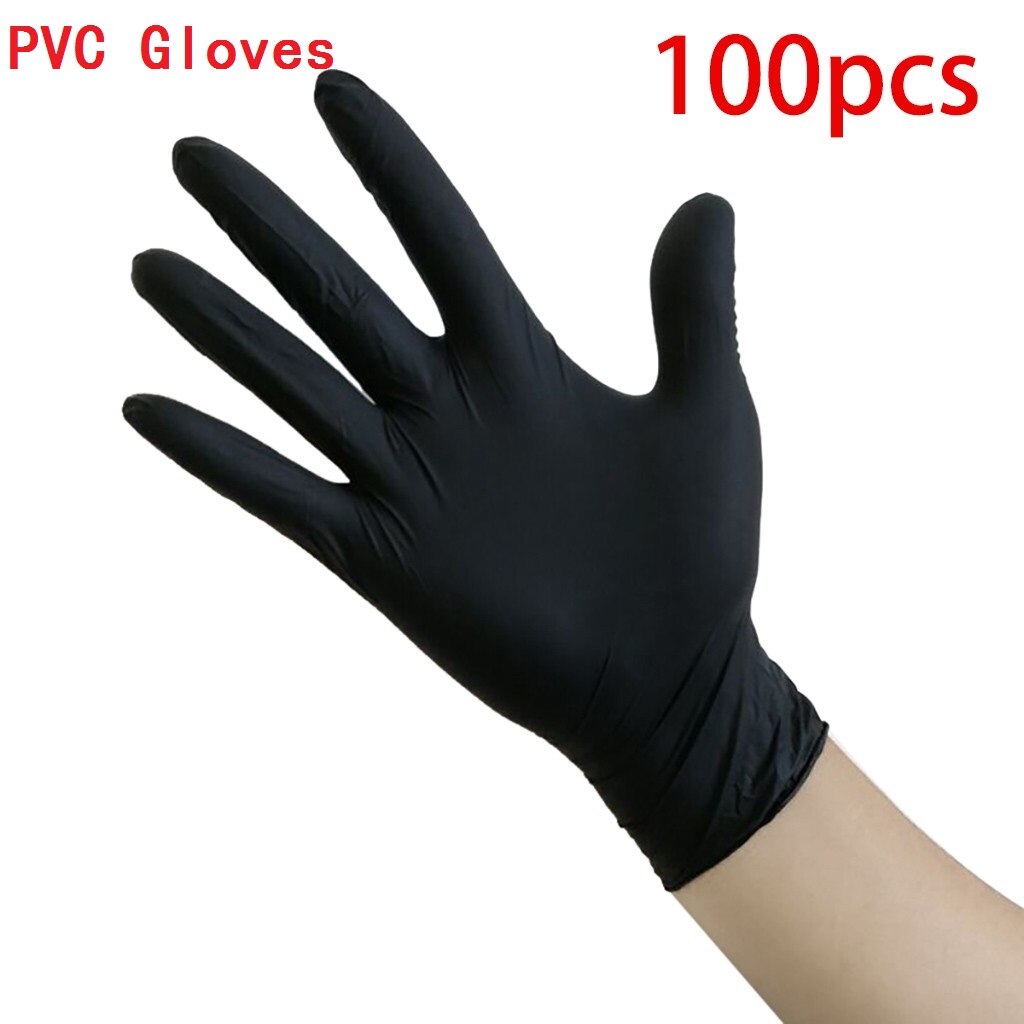 50/100Pc Nitril Wegwerp Handschoenen Waterdichte Pvc Handschoenen Voor Keuken Laboratorium Huishoudelijke Schoonmaakmiddelen Handschoen Guantes De Goma: C 100PC / M