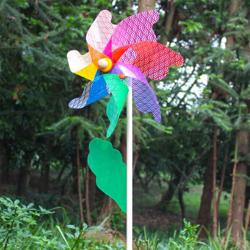 32cm coloré moulin à vent vent Spinner roue ornement jardin cour décoration enfants