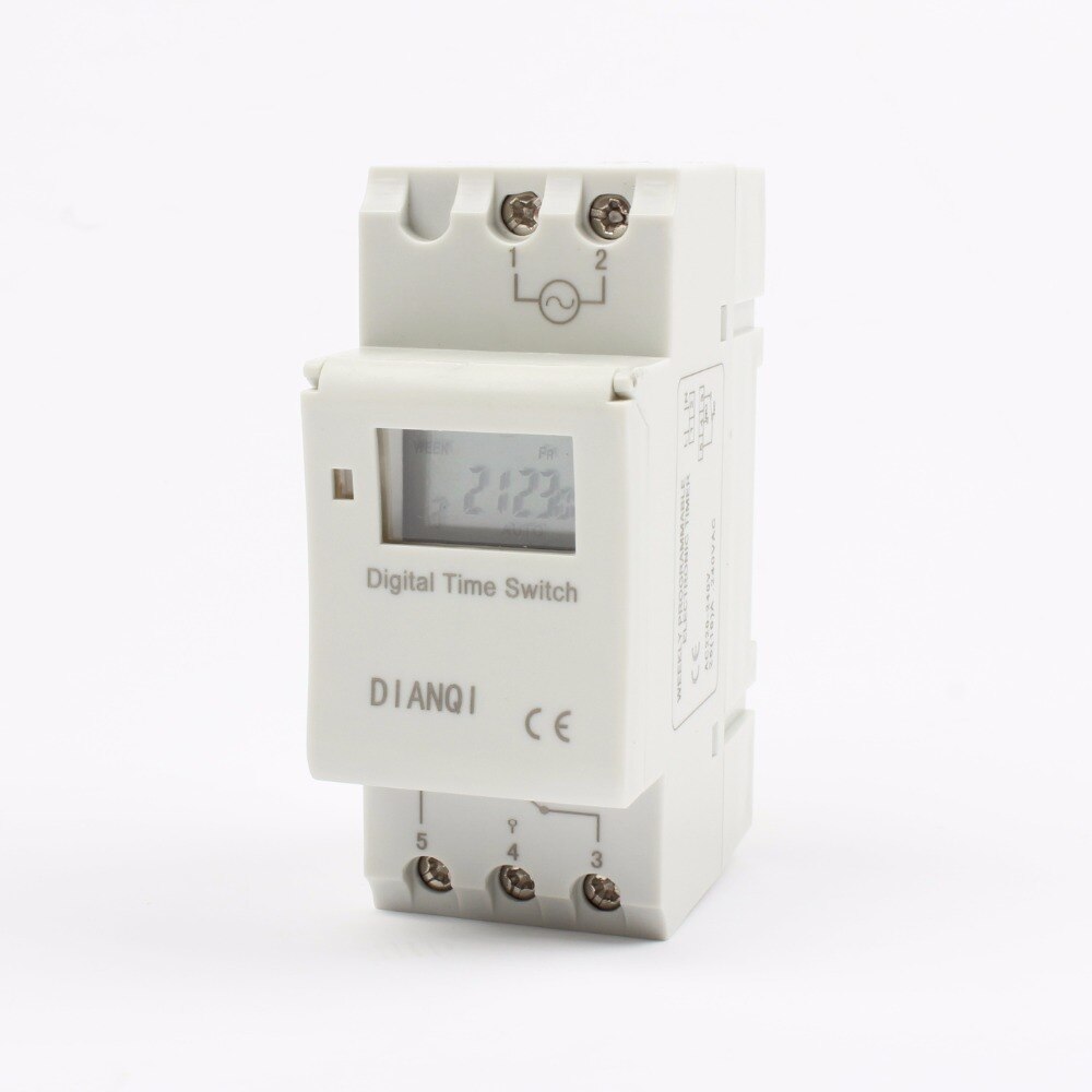Elektroninen viikoittain 7 päivää ohjelmoitava digitaalinen ajastinkytkin releohjaus 220v 230v 6a 10a 16a 20a 25a 30a din-kisko  tp8 a 16 dianqi