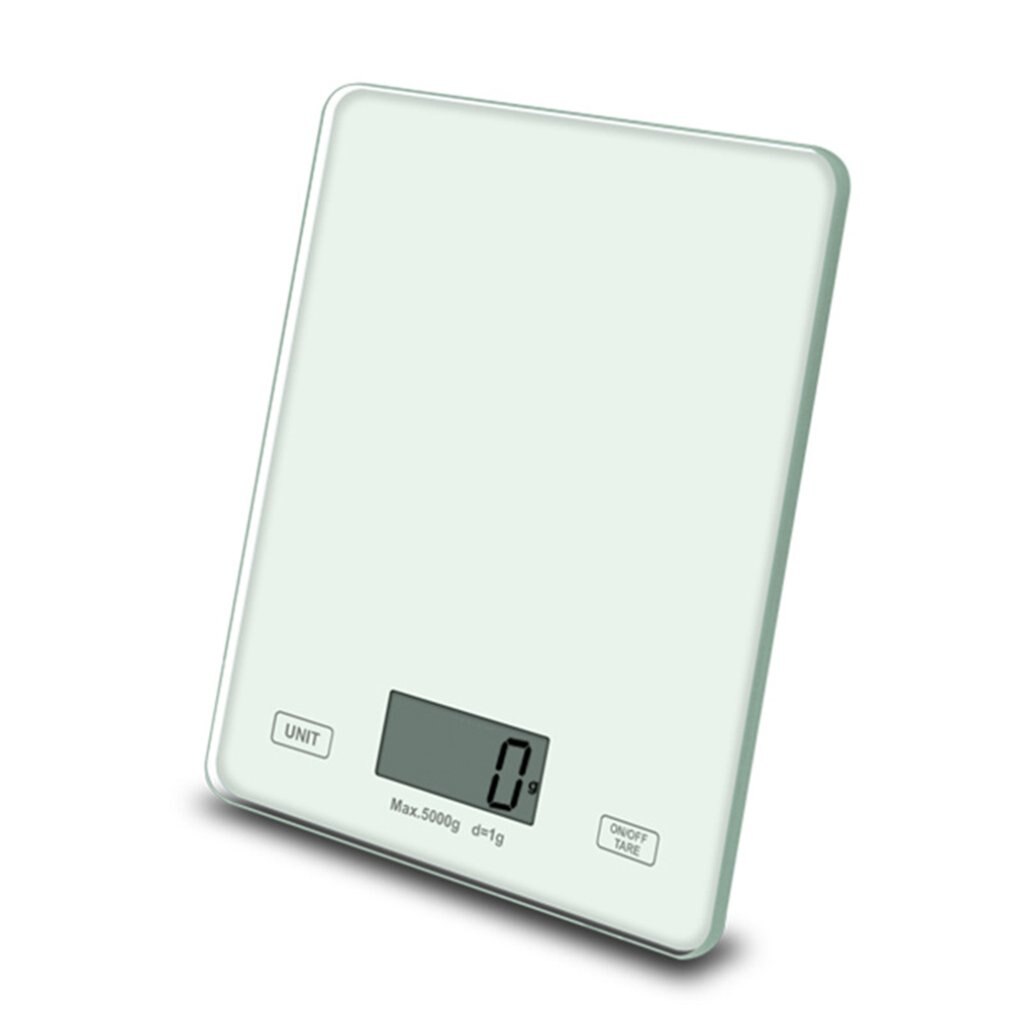 Mad bagevægt mini kompakt 5kg/1g køkken elektroniske vægter hjem glas køkkenvægt balck tgk -001
