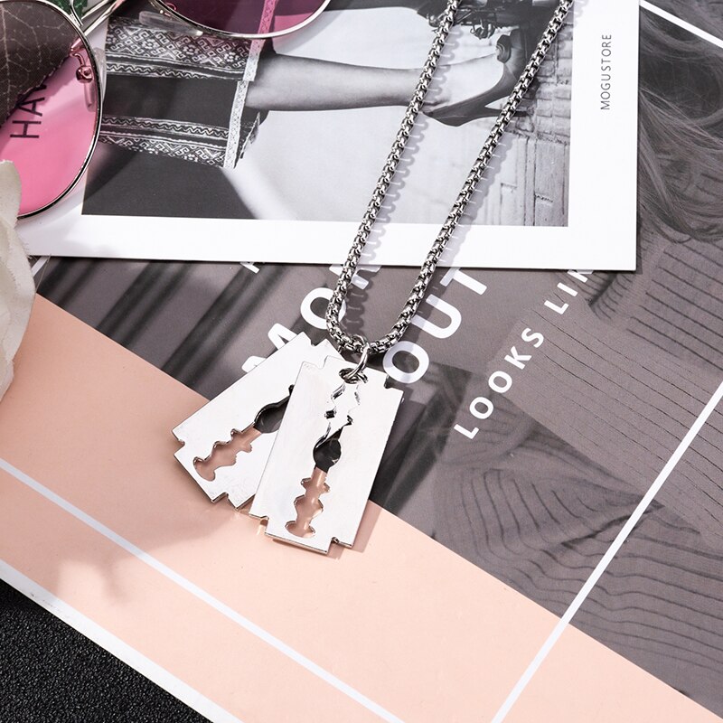 2019new Punk Mannen Ketting Kraai Schedel Hanger Ketting Trendy Sieraden Ketting Vrouwen Mode-sieraden: A01268TXD