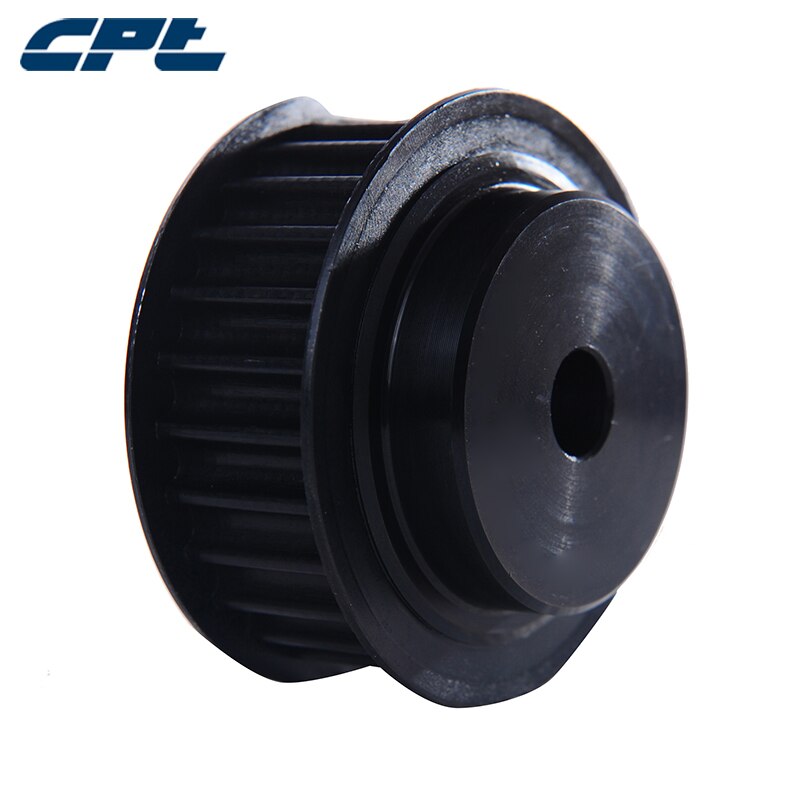 CPT HTD 22 8M 20 polea de sincronización de dientes, material de acero, paso de 8mm, agujero liso para cinturones de 20 mm de ancho, 22-8M-20