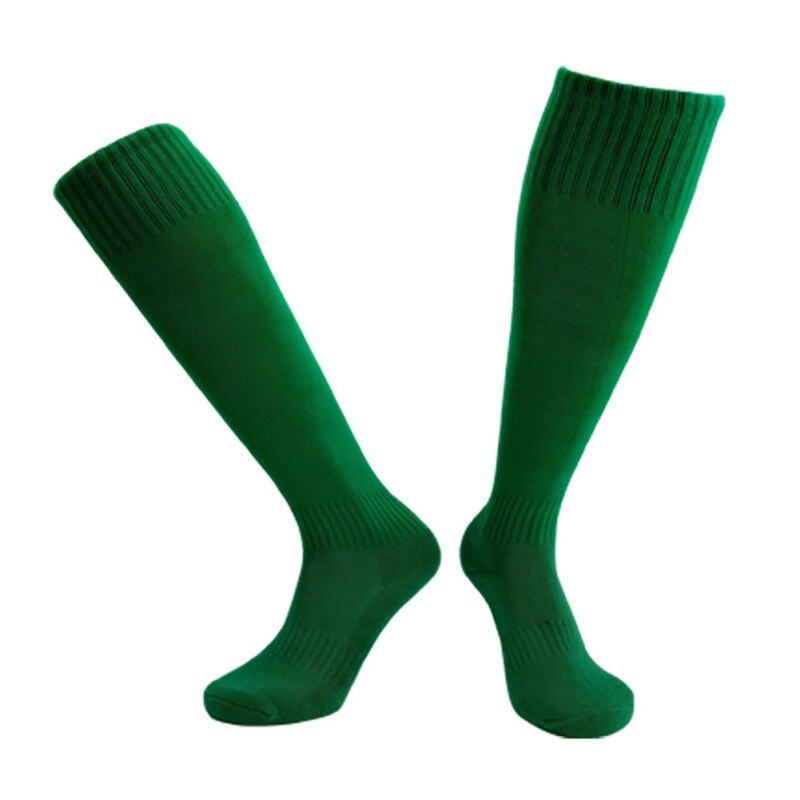 Football Socks Long Compression Soft Thickening breathbale comfortable sweat-absorbing non-slip Sports Socks: Green / M