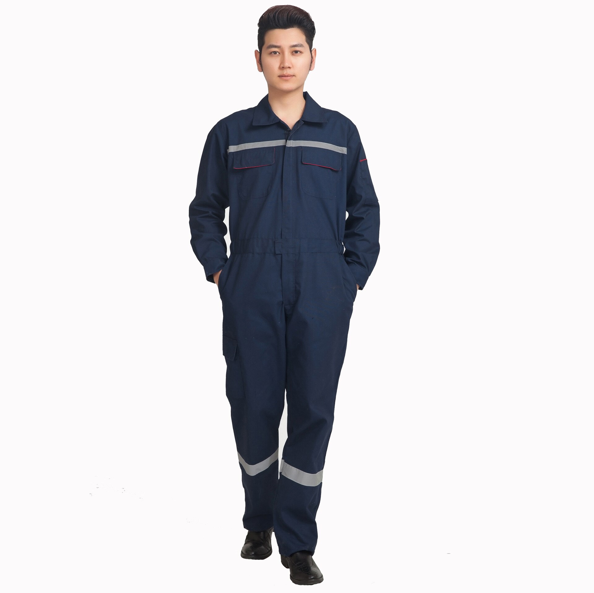 Arbetsoveraller män kvinnor skyddsoveraller reparatör reflexoveraller arbetsuniformer plus size svetsoveraller overaller: M